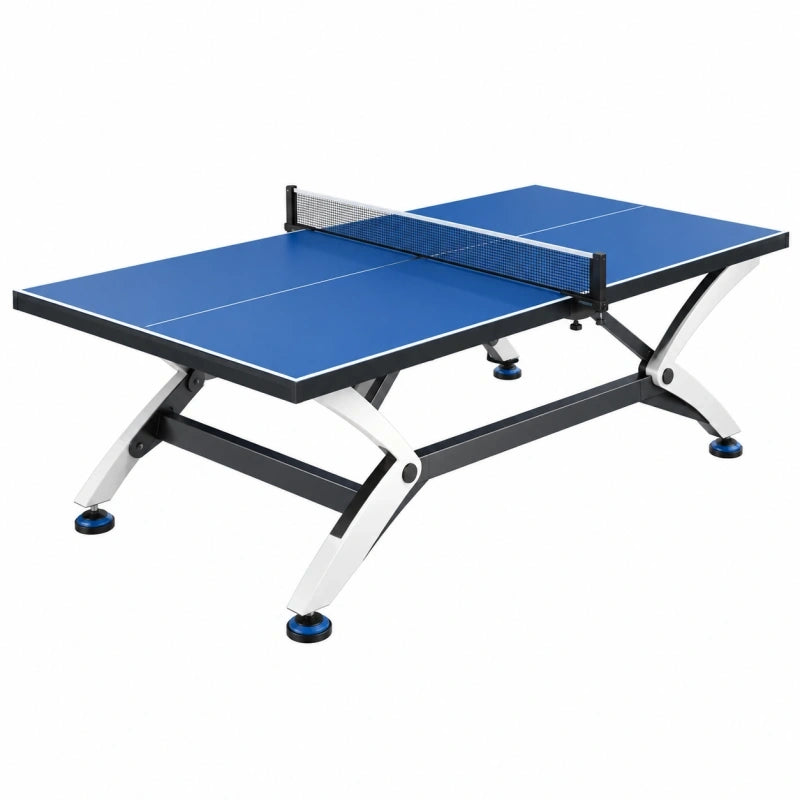 Table de tennis de table 274 x 153 x 76 cm bleue en métal avec filet - pliable et réglable