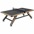 Table de tennis de table 274 x 152.5 x 76 cm noire effet bois avec filet et structure métallique